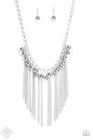Paparazzi -  Powerhouse Prowl - Silver Necklace Fashion Fix