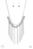Paparazzi -  Powerhouse Prowl - Silver Necklace Fashion Fix