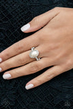 Paparazzi - One Day at a SHOWTIME - White Ring Fashion Fix