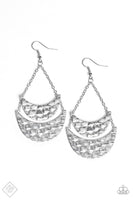 Paparazzi - Moon Landings - Silver Earrings Fashion Fix