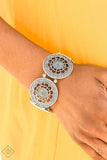 Paparazzi - Marigold Medallions - Silver Bracelet Stretchy Fashion Fix