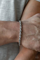 Paparazzi- Last Lap - Silver Mens Bracelet 1472(D)