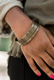 Paparazzi - Big Mash Up - Brass Bangle Bracelet Fashion fix