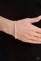 Paparazzi - Sleek Sparkle - White Bracelet