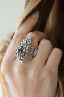 Sparkle Splash -Black Paparazzi Ring #4757