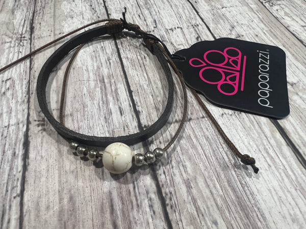 Balance - White Sliding Knot Cord Bracelet Paparazzi  #4784