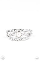 Paparazzi - GLOW Me Away - White Paparazzi Ring Fashion Fix