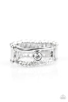 Paparazzi - Be The Sparkle - White Paparazzi Ring #4904