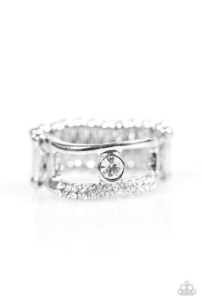 Paparazzi - Be The Sparkle - White Paparazzi Ring #4904