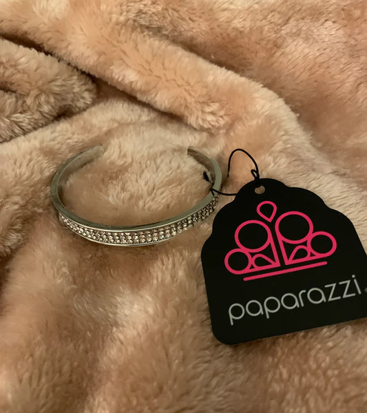 Members Only - Silver White Cuff Bracelet #4913