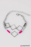Paparazzi - Painted Into A Corner - Pink Bracelet #4934 (D)