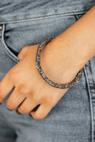 Paparazzi - Stageworthy Sparkle - Black Cuff-Like Bracelet