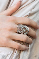 Paparazzi -  Radiantly Rising - White Paparazzi Ring Fashion Fix