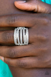 Paparazzi - Knock-Out Opulence - White Ring Fashion Fix