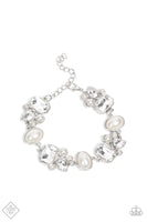 Paparazzi - Best in SHOWSTOPPING - White Bracelet Clasp Fashion fix