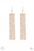 Paparazzi - Top-Down Shimmer - Gold Earrings Fashion fix