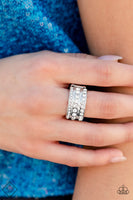 Paparazzi - Privileged Poise - White Paparazzi Ring Fashion Fix