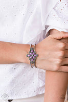 Paparazzi - Go With The FLORALS - Purple Bracelet Hinge Fashion Fix