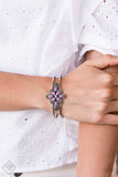 Paparazzi - Go With The FLORALS - Purple Bracelet Hinge Fashion Fix