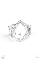 Paparazzi - BLINGing Down The House - White Paparazzi Ring Fashion Fix
