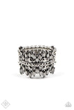 Paparazzi - Cosmic Confetti - Silver PaparazzI Ring Fashion Fix