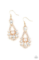 Paparazzi -  Prismatic Presence - Gold Earrings #1183 (D)