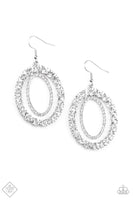 Paparazzi - Deluxe Luxury - White Earrings Fashion Fix