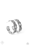 Paparazzi -  Laurel Wreaths - Silver Hoop Earrings Fashion Fix