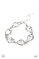 Paparazzi - Next-Level Sparkle - White Bracelet Clasp Fashion Fix