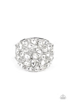Paparazzi - Here Comes the Boom! - White Paparazzi Ring