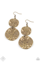 Paparazzi - HARDWARE-Headed - Brass Earrings Fashion Fix