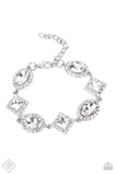 Paparazzi - Decade of Dazzle - White Bracelet Clasp Fashion fix