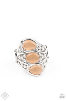 Paparazzi - Underrated Shimmer - Orange Paparazzi Ring Fashion Fix Cat's Eye