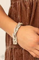 Paparazzi - Vintage Variation - White Clasp Bracelet Fashion Fix
