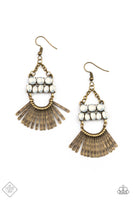 Paparazzi -  A FLARE For Fierceness - Brass Earrings Fashion Fix