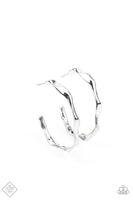 Paparazzi -  Coveted Curves - Silver Earrings Hoops Fashion Fix