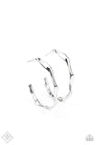 Paparazzi -  Coveted Curves - Silver Earrings Hoops Fashion Fix