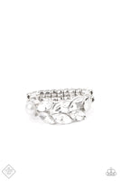 Paparazzi -Majestically Musing - White Paparazzi Ring Fashion Fix P4RE-WTXX-444BM