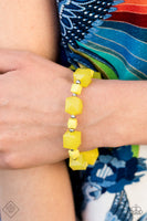 Paparazzi - Trendsetting Tourist - Yellow Bracelet Fashion Fix