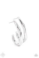 Paparazzi - Made You HOOK - Silver Earrings Fashion Fix