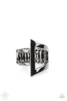 Paparazzi - Rebel Edge - Black Paparazzi Ring Fashion Fix