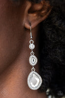 Paparazzi - Dripping Self-Confidence - White Earrings Fashion Fix