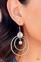 Paparazzi-  Dapperly Deluxe - White Earrings Fashion Fix