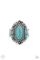Paparazzi - Rustler Road - Blue Paparazzi Ring Fashion Fix