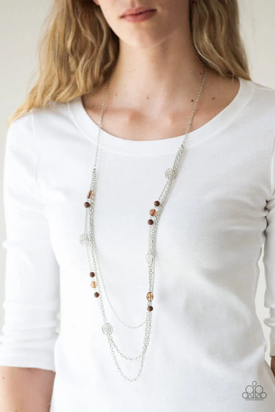 Paparazzi -  Pretty Pop-tastic! - Brown Necklace #612(D)