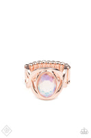 Paparazzi - Mystical Treasure - Rose Gold Paparazzi Ring Fashion Fix
