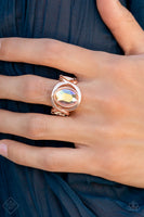 Paparazzi - Mystical Treasure - Rose Gold Paparazzi Ring Fashion Fix