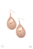 Paparazzi - Tranquil Trove - Rose Gold Earrings Fashion Fix