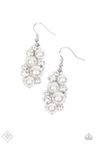 Paparazzi - Fond of Baubles - White Earrings Fashion Fix