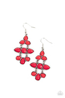 Paparazzi - Bay Breezin - Red Earrings